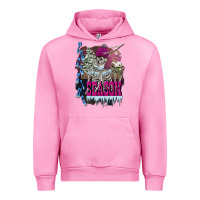 Fuchsia Pink freezing season skeleton Urban Hoodie - FaDigitalArtStudio