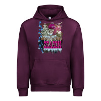 Mauve Wine freezing season skeleton Urban Hoodie - FaDigitalArtStudio
