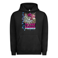 Pigment Black freezing season skeleton Urban Hoodie - FaDigitalArtStudio