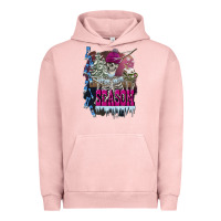 Pigment Salmon freezing season skeleton Urban Hoodie - FaDigitalArtStudio