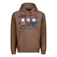 Chestnut red white boozy Premium Hoodie - CowhideDigitalArt
