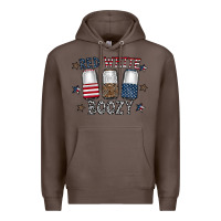Coffee red white boozy Premium Hoodie - CowhideDigitalArt
