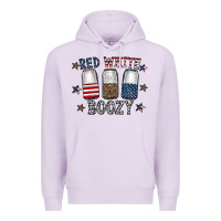 Lilac red white boozy Premium Hoodie - CowhideDigitalArt