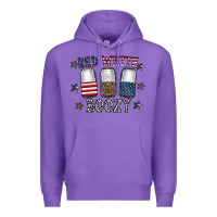 Purple red white boozy Premium Hoodie - CowhideDigitalArt