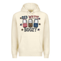 Sandshell red white boozy Premium Hoodie - CowhideDigitalArt