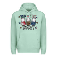 Seafoam red white boozy Premium Hoodie - CowhideDigitalArt