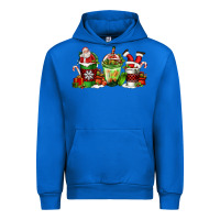 Cobalt coffee cups with santa claus Urban Hoodie - FaDigitalArtStudio