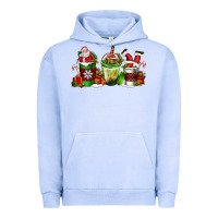 Pigment Grape Ice coffee cups with santa claus Urban Hoodie - FaDigitalArtStudio
