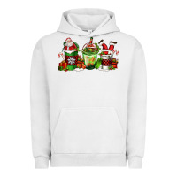 Pigment Lunar Rock coffee cups with santa claus Urban Hoodie - FaDigitalArtStudio