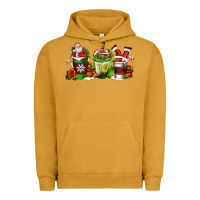 Pigment Peanut Butter coffee cups with santa claus Urban Hoodie - FaDigitalArtStudio