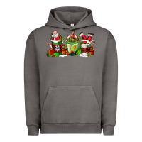 Pigment Tornado coffee cups with santa claus Urban Hoodie - FaDigitalArtStudio