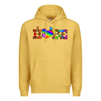 Antique Gold lgbtq heart and hope Premium Hoodie - HRA Design Shop