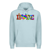 Blue Mist lgbtq heart and hope Premium Hoodie - HRA Design Shop