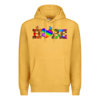 Mustard lgbtq heart and hope Premium Hoodie - HRA Design Shop