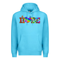 Ocean Blue lgbtq heart and hope Premium Hoodie - HRA Design Shop