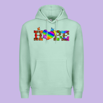 Lgbtq Heart And Hope Premium Hoodie Designed By Hra Design Shop
