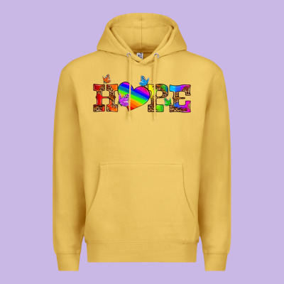 Lgbtq Heart And Hope Premium Hoodie Designed By Hra Design Shop