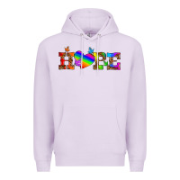 Lilac lgbtq heart and hope Premium Hoodie - HRA Design Shop