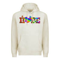 Oatmeal Heather lgbtq heart and hope Premium Hoodie - HRA Design Shop