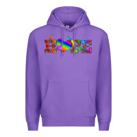 Purple lgbtq heart and hope Premium Hoodie - HRA Design Shop