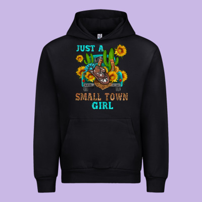 Just A Small Town Girl Urban Hoodie Designed By Hra Design Shop