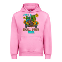 Fuchsia Pink just a small town girl Urban Hoodie - HRA Design Shop