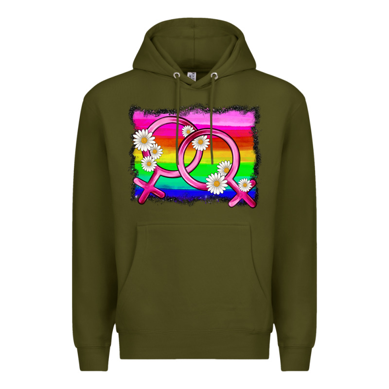 Lgbtq Gender Lesbian Symbol Premium Hoodie by HRA Design Shop | Teevron