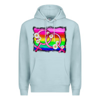 Blue Mist lgbtq gender lesbian symbol Premium Hoodie - HRA Design Shop