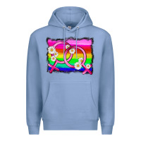 Colony Blue lgbtq gender lesbian symbol Premium Hoodie - HRA Design Shop