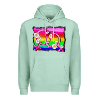 Seafoam lgbtq gender lesbian symbol Premium Hoodie - HRA Design Shop