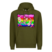 Army Green lgbtq gender lesbian symbol Premium Hoodie - HRA Design Shop