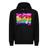 Black lgbtq gender lesbian symbol Premium Hoodie - HRA Design Shop