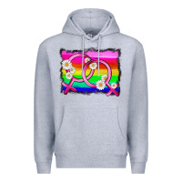 Heather Grey lgbtq gender lesbian symbol Premium Hoodie - HRA Design Shop