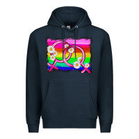 Navy lgbtq gender lesbian symbol Premium Hoodie - HRA Design Shop