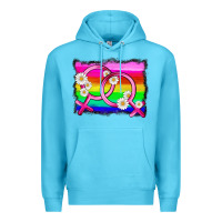 Ocean Blue lgbtq gender lesbian symbol Premium Hoodie - HRA Design Shop