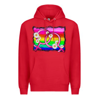 Red lgbtq gender lesbian symbol Premium Hoodie - HRA Design Shop