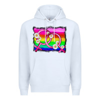 White lgbtq gender lesbian symbol Premium Hoodie - HRA Design Shop