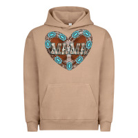 Pigment Burro mama heart cowhide Urban Hoodie - CowhideDigitalArt