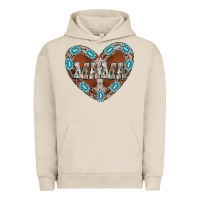 Pigment French Oak mama heart cowhide Urban Hoodie - CowhideDigitalArt