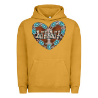 Pigment Peanut Butter mama heart cowhide Urban Hoodie - CowhideDigitalArt