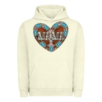 Pigment Pistachio mama heart cowhide Urban Hoodie - CowhideDigitalArt