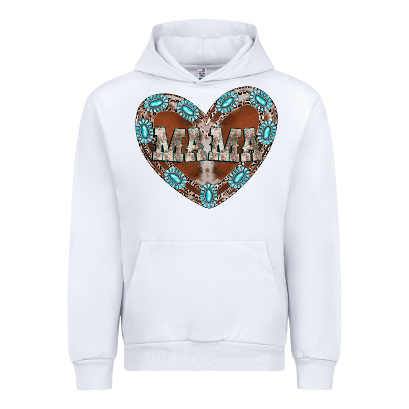 Mama Heart Cowhide Urban Hoodie by CowhideDigitalArt | Teevron