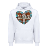 White mama heart cowhide Urban Hoodie - CowhideDigitalArt