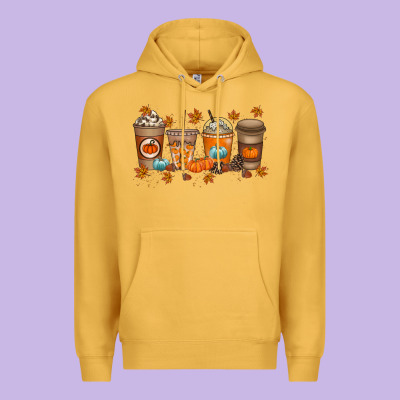 Fall Coffee Drink Premium Hoodie Designed By Racoondesign
