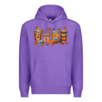 Purple Fall Coffee Drink Premium Hoodie - RacoonDesign