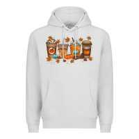 Dove Grey Fall Coffee Drink Premium Hoodie - RacoonDesign