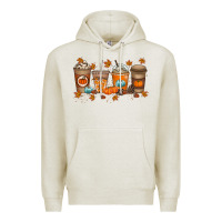 Oatmeal Heather Fall Coffee Drink Premium Hoodie - RacoonDesign