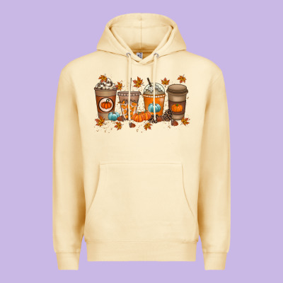 Fall Coffee Drink Premium Hoodie Designed By Racoondesign