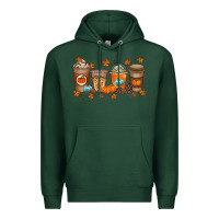 Sports Green Fall Coffee Drink Premium Hoodie - RacoonDesign