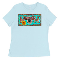 Baby Blue mom heifer license plate Ladies Tee - Artiststas